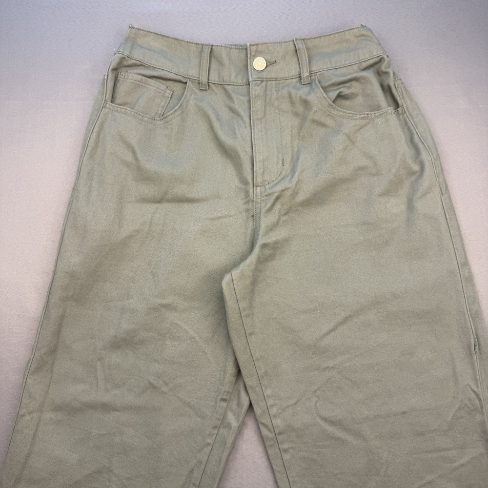 Forever 21 Baggy Jogger Pants Womens Olive Army Green Utility Y2K Streetwear M - Picture 3 of 10